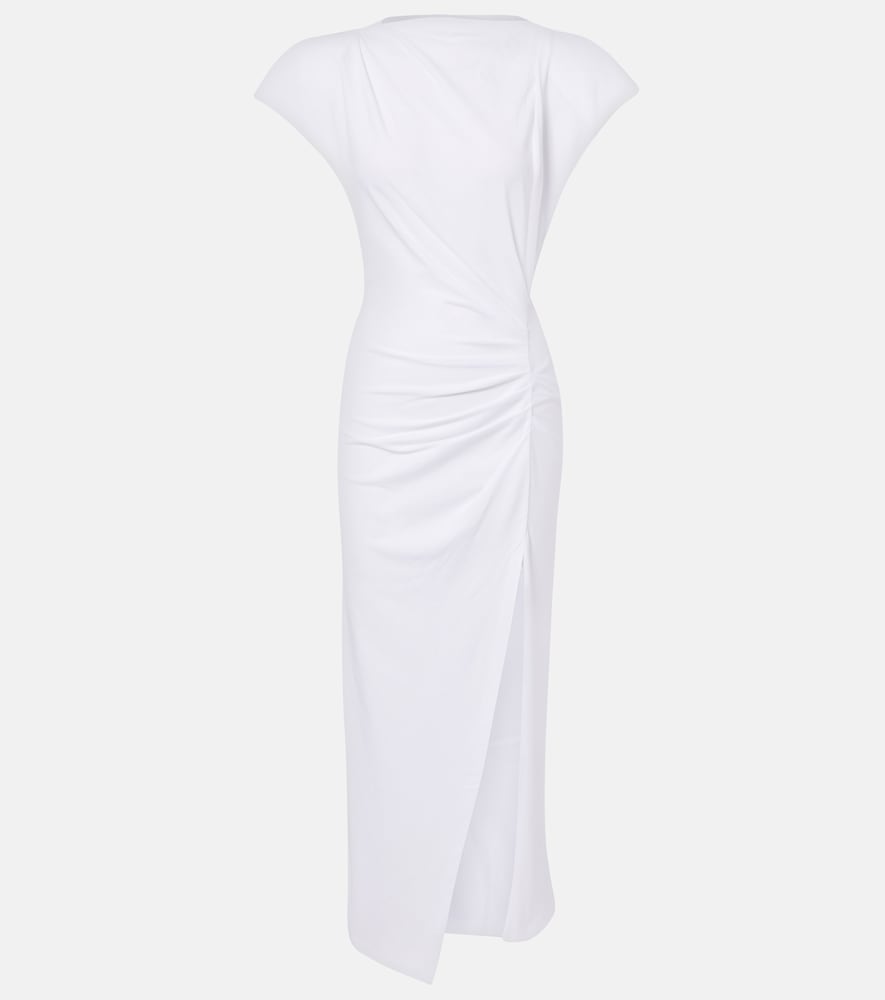 Isabel Marant Maxikleid Nadela aus Baumwoll-Jersey, Damen, DE 32 Weiß