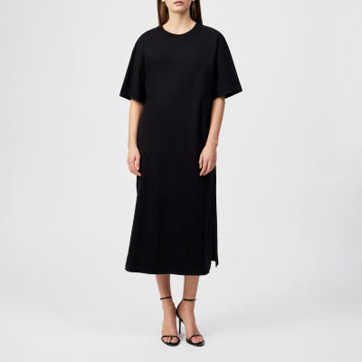 DRYKORN CALANYA Relaxed Fit T-Shirt Kleid in reiner Baumwolle schwarz L