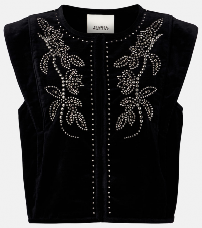Isabel Marant Verzierte Weste Poppy, Damen, DE 32 Schwarz