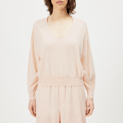 DRYKORN RISORY Oversized Pullover in Kaschmir-Baumwoll-Mix orange XS