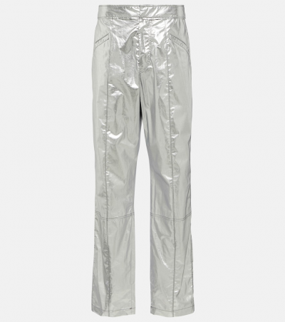 Isabel Marant High-Rise-Hose Anea, Damen, DE 36 Silber