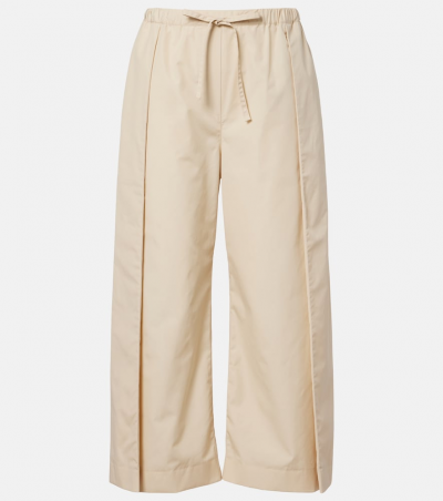 Loewe Paula's Ibiza Cropped-Hose aus Baumwollpopeline, Damen, XS Beige