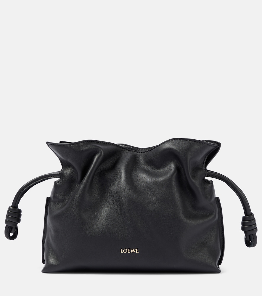 Loewe Clutch Flamenco Mini aus Leder, Damen, Eine Größe Schwarz