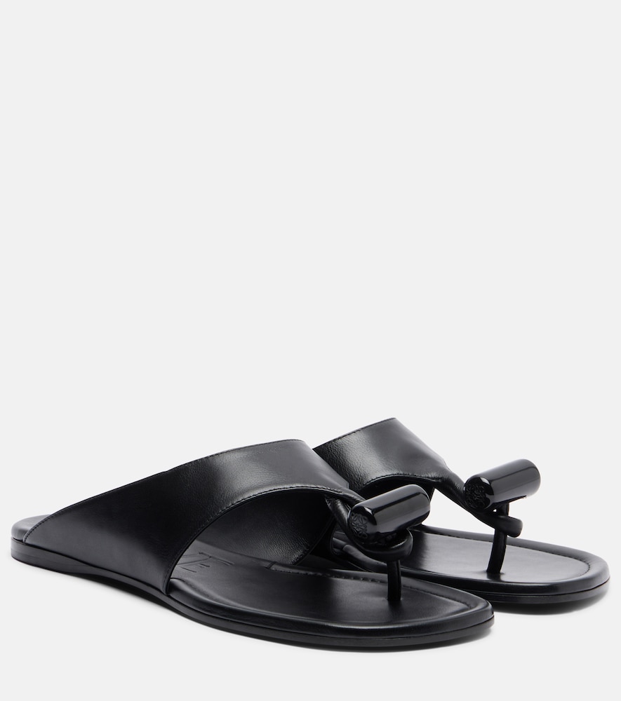 Loewe Sandalen Toggle aus Leder, Damen, EU 35 Schwarz