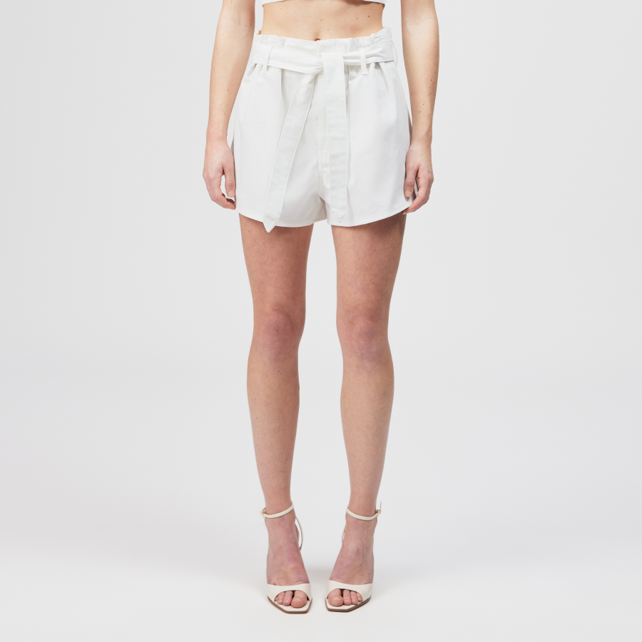 DRYKORN DUBIOUS High Waist Shorts in reiner Baumwolle mit Dry Touch weiß 24