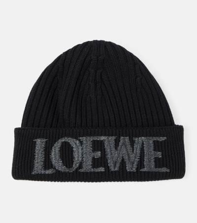 Loewe Mütze aus Wolle, Damen, Einheitsgröße Schwarz