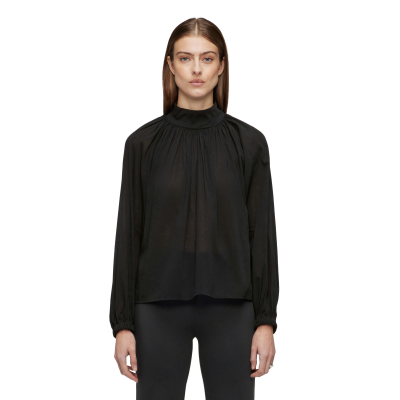 DRYKORN DUMONDA Boho-Bluse in Baumwoll-Viskose-Crêpe schwarz 3