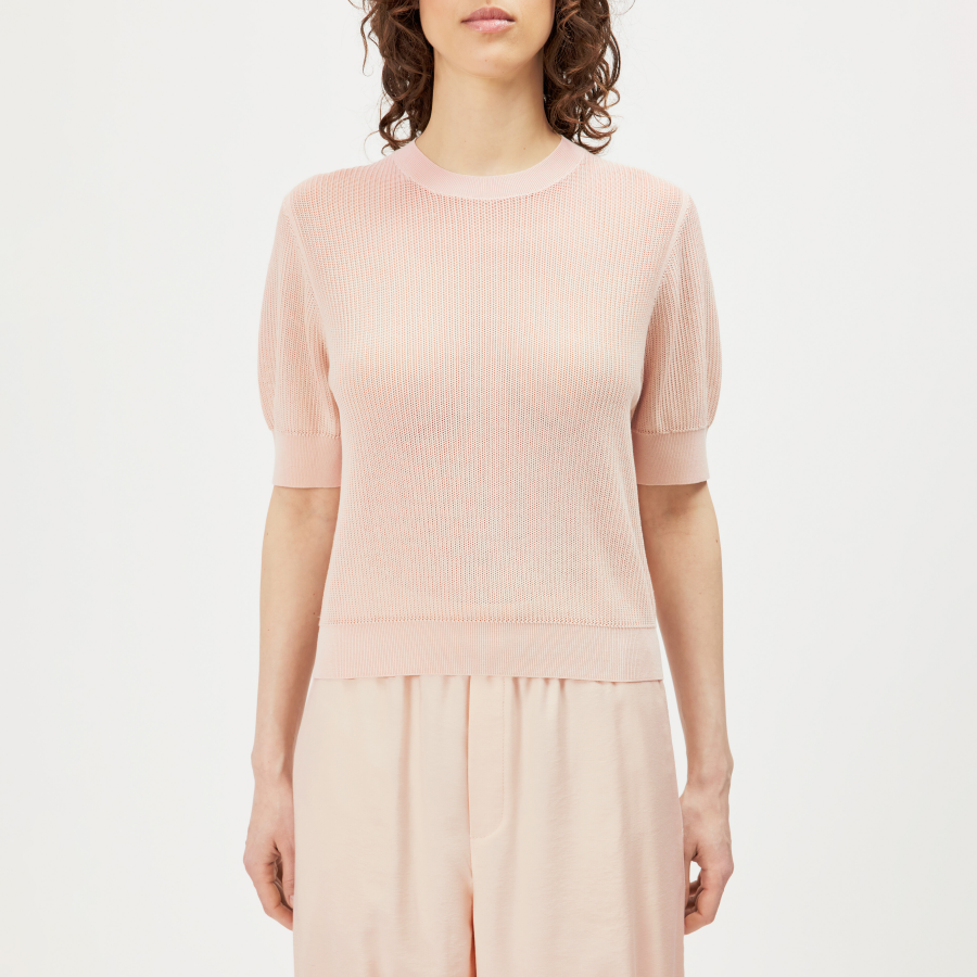 DRYKORN SANIDY Strick T-Shirt in reiner Baumwolle orange S