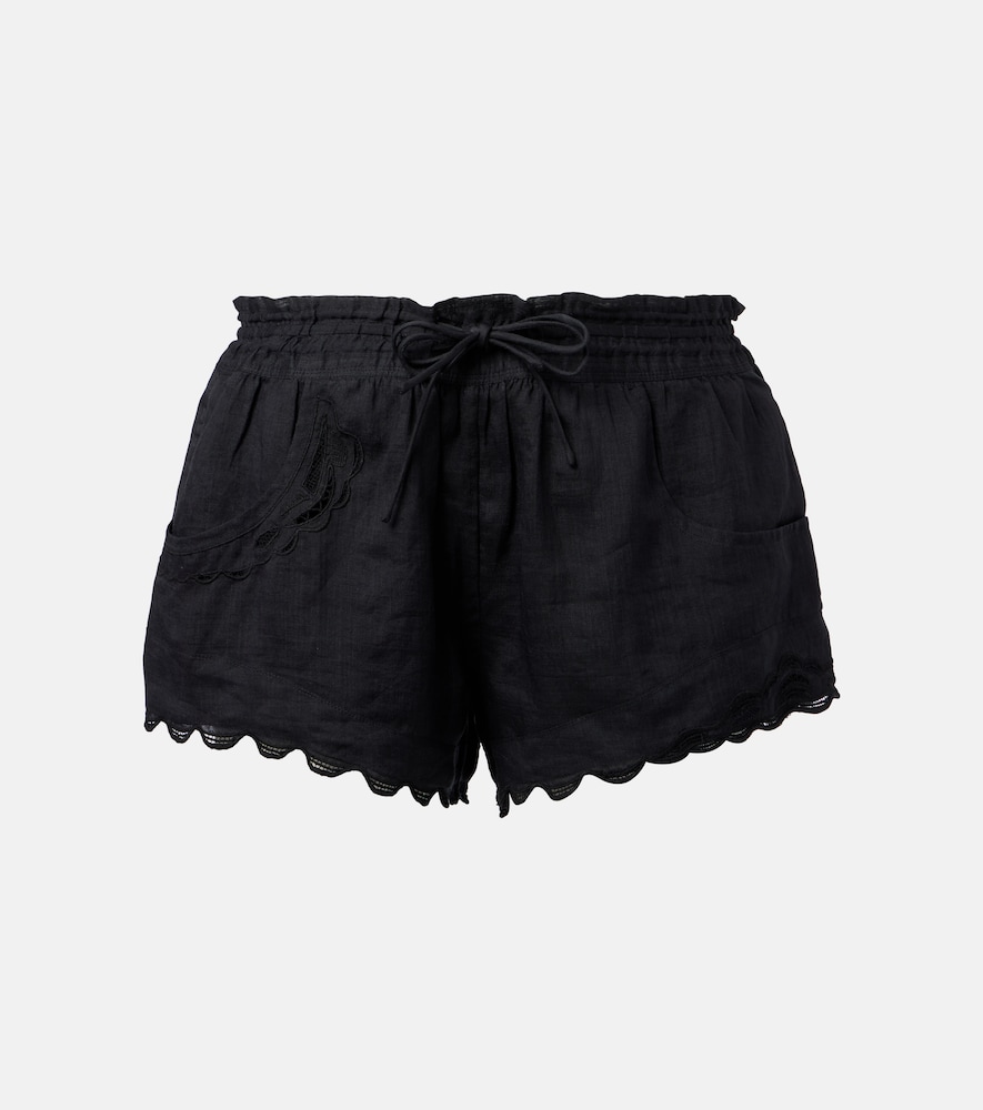 Isabel Marant Shorts Lola aus Ramie, Damen, DE 32 Schwarz