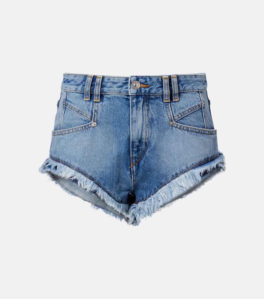 Isabel Marant High-Rise Jeansshorts Eneidala, Damen, DE 30 Blau